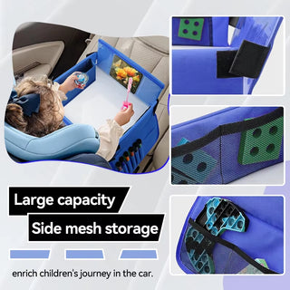 Kids Travel Seat Tray for Car Children'S Toy Storage Table Drawing Board Safety Tray Dining Beverage Rack Road Trip Activities